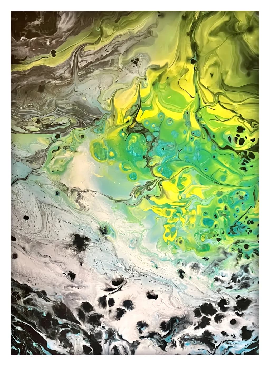 Vibrant Fluidity: A Dynamic Dance of Color and Texture in Abstract Art