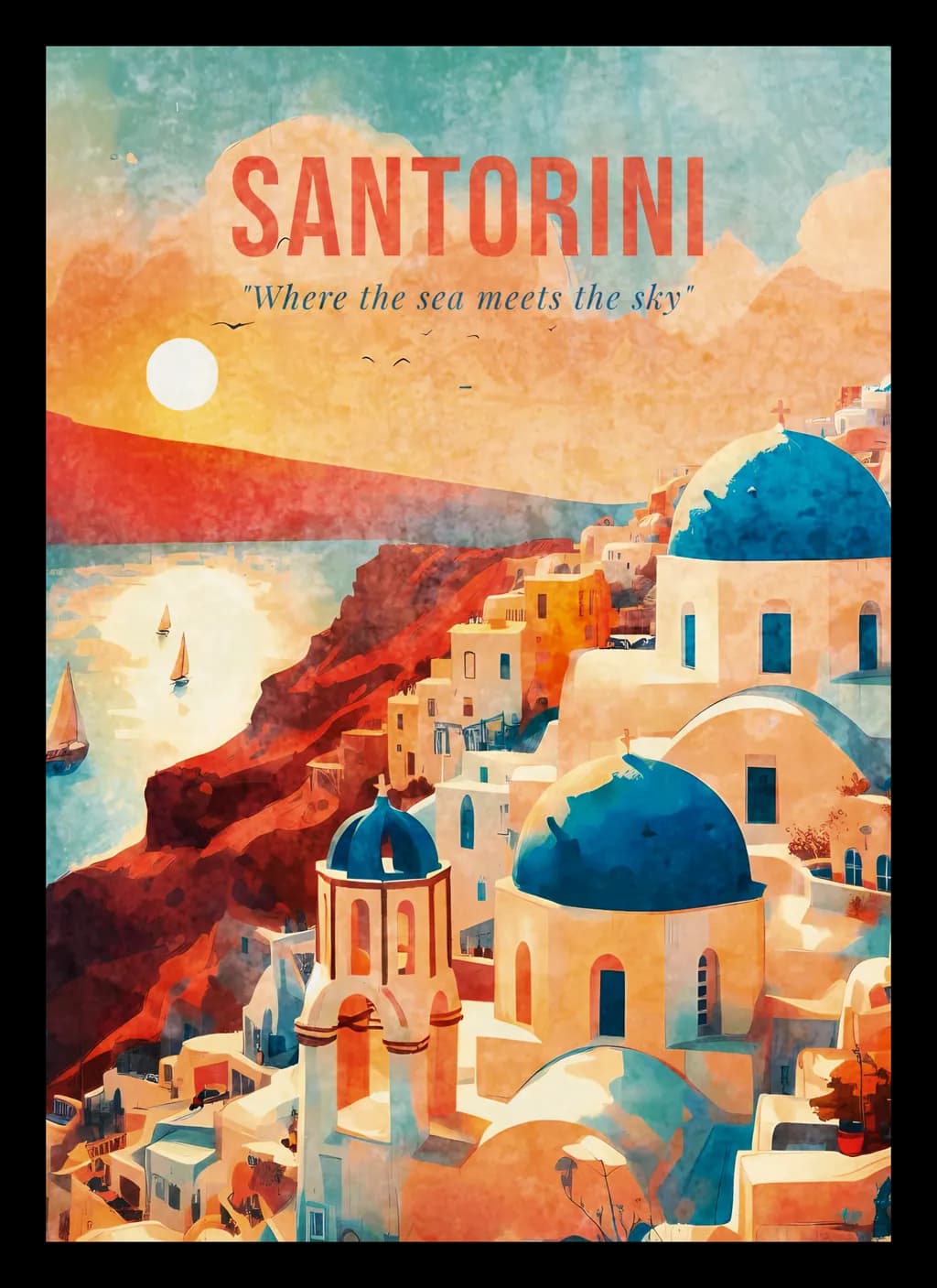 Santorini Serenity: A Vibrant Journey Where the Sea Meets the Sky