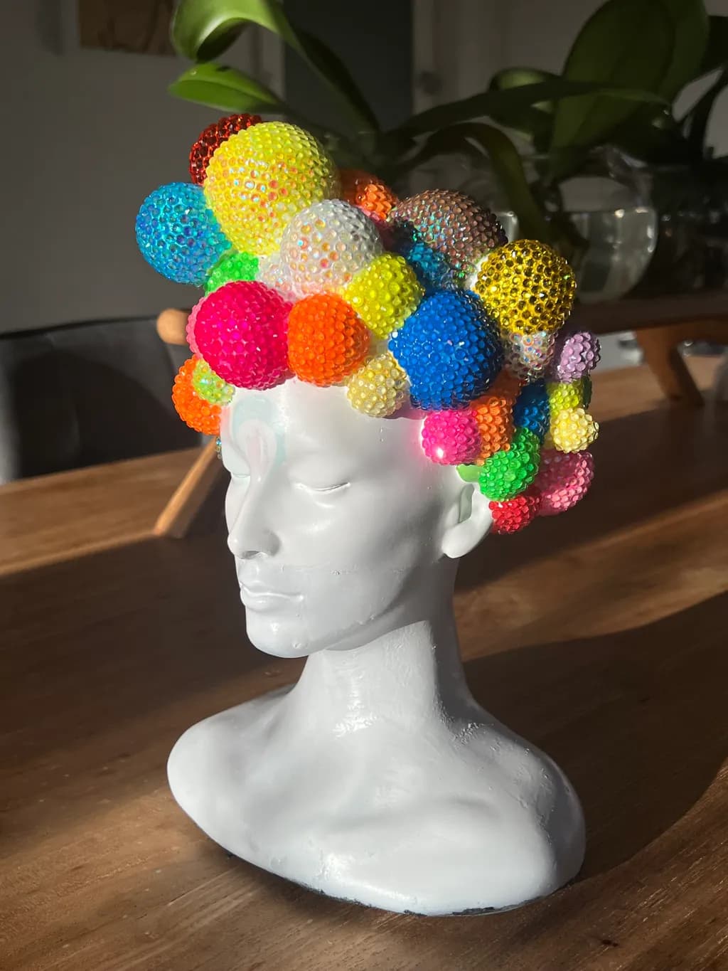 Vibrant Whimsy: A Colorful Sculpture of Playful Elegance