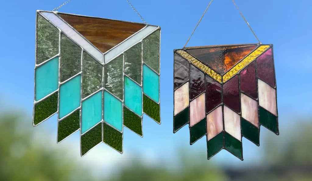 Geometric Stained Glass Panels
