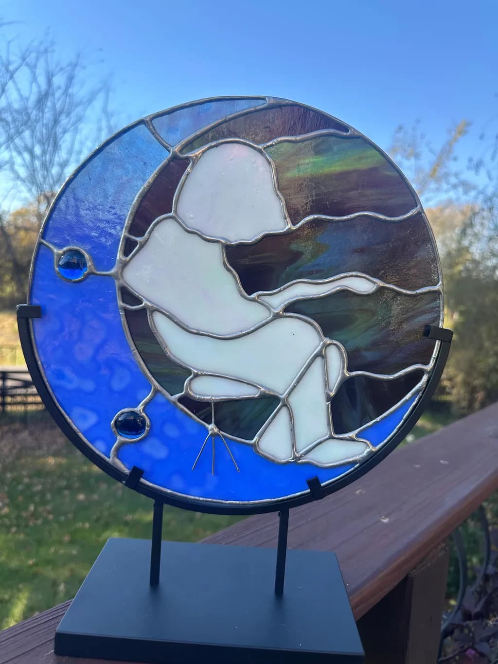 Stained Glass Moon Child