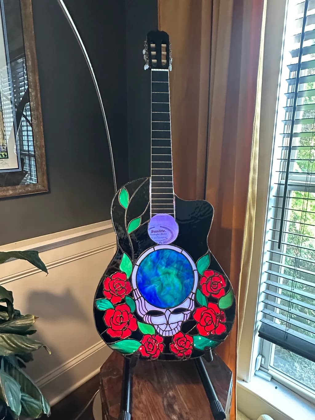 Rose Skull Guitar