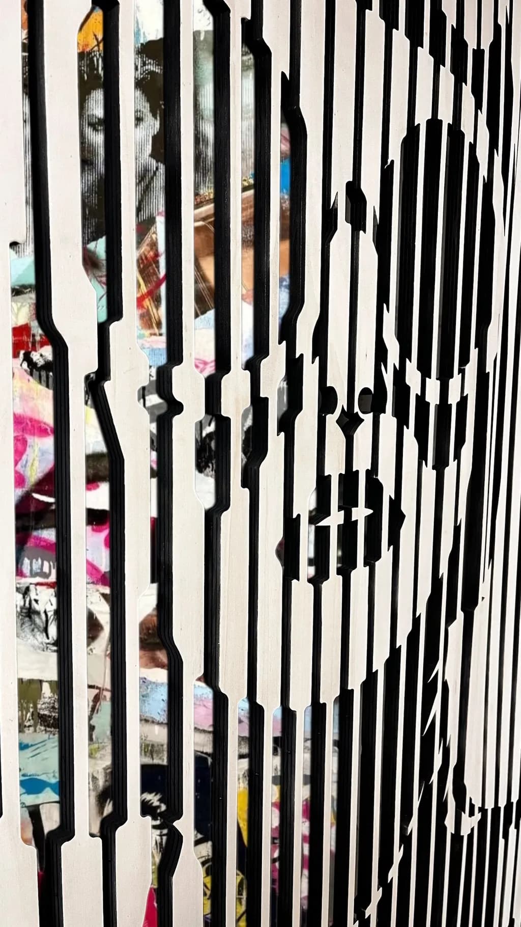 Striking Contrast: An Abstract Journey Through Graphic Textures and Layers