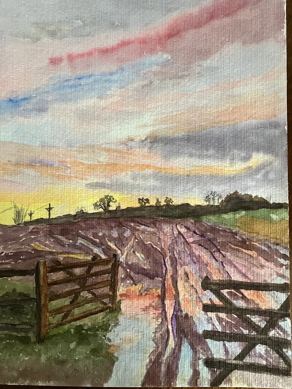 Muddy Field at Dusk