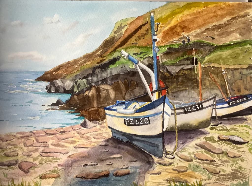 Whispers of the Coast: Tranquil Boats by the Shoreline