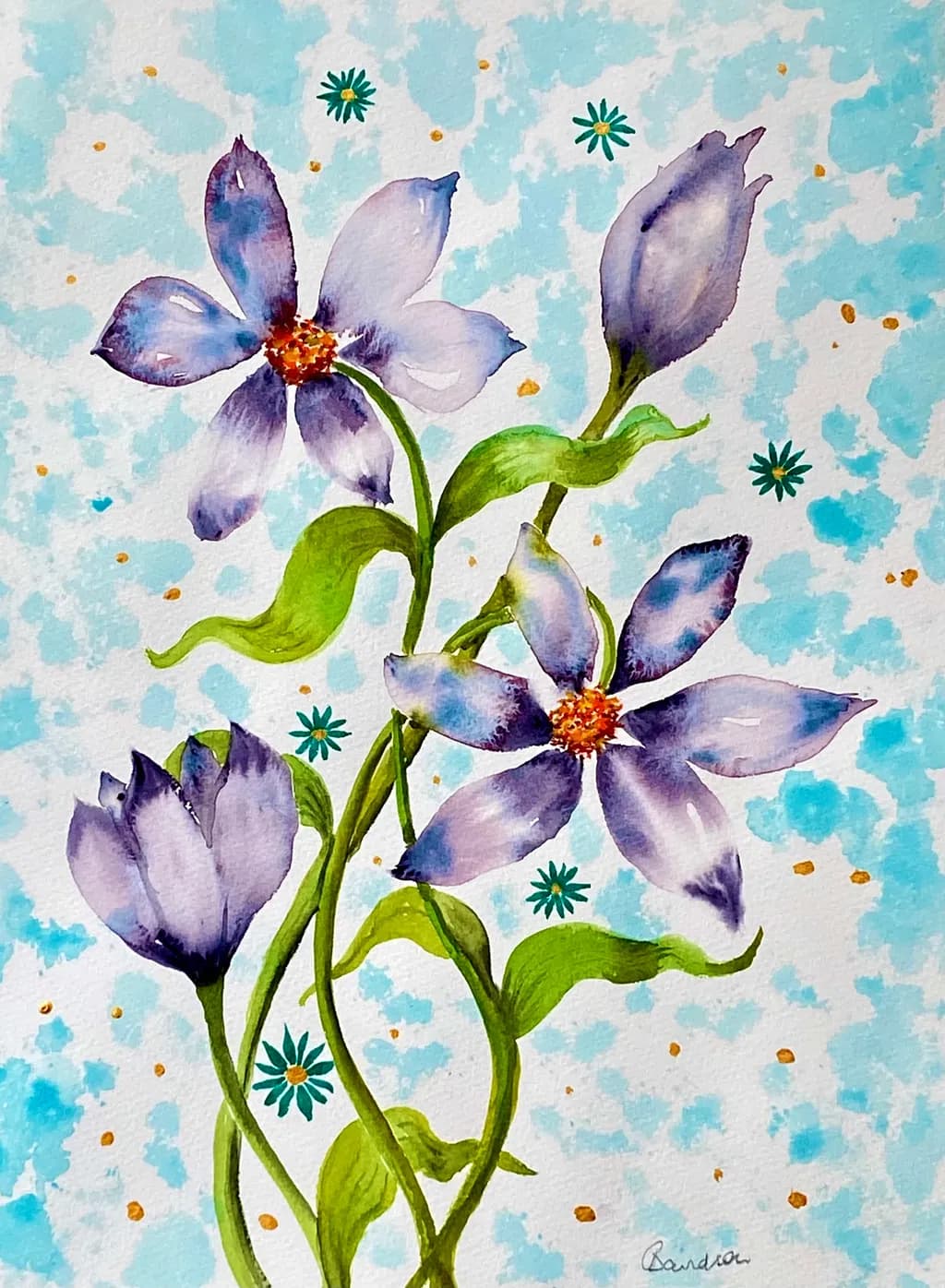 Whispers of Spring: A Vibrant Watercolor Floral Dance