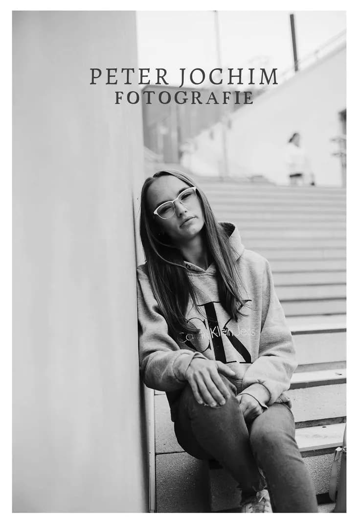 Urban Serenity: A Portrait of Contemplation in Monochrome