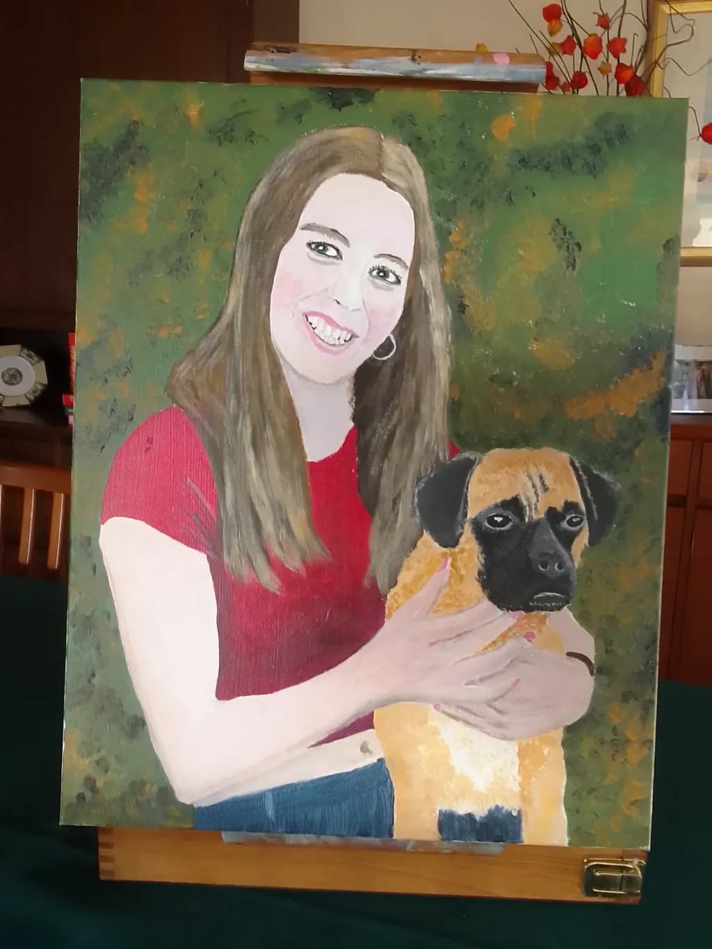 Joyful Companionship: A Portrait of Friendship Between Girl and Dog