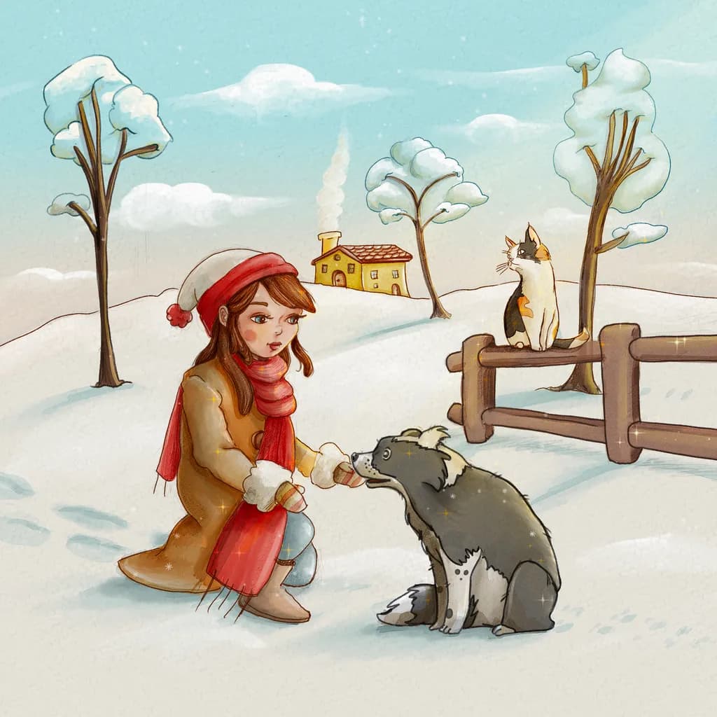 Whispers of Winter: A Cozy Encounter with Farm Animals in the Snow