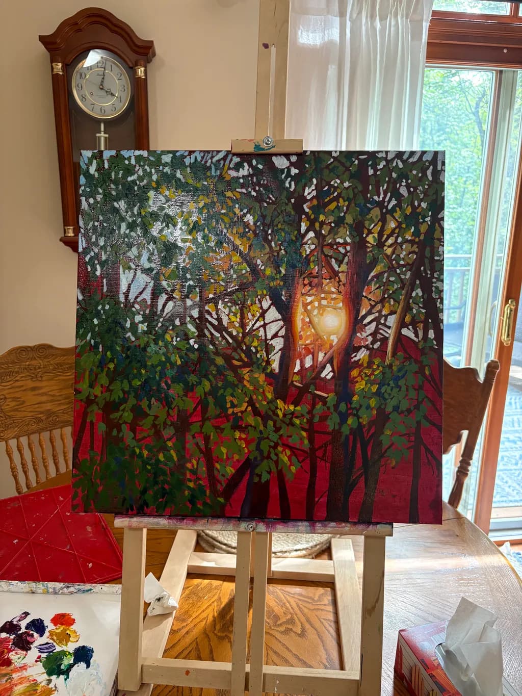 Sunset Through Trees