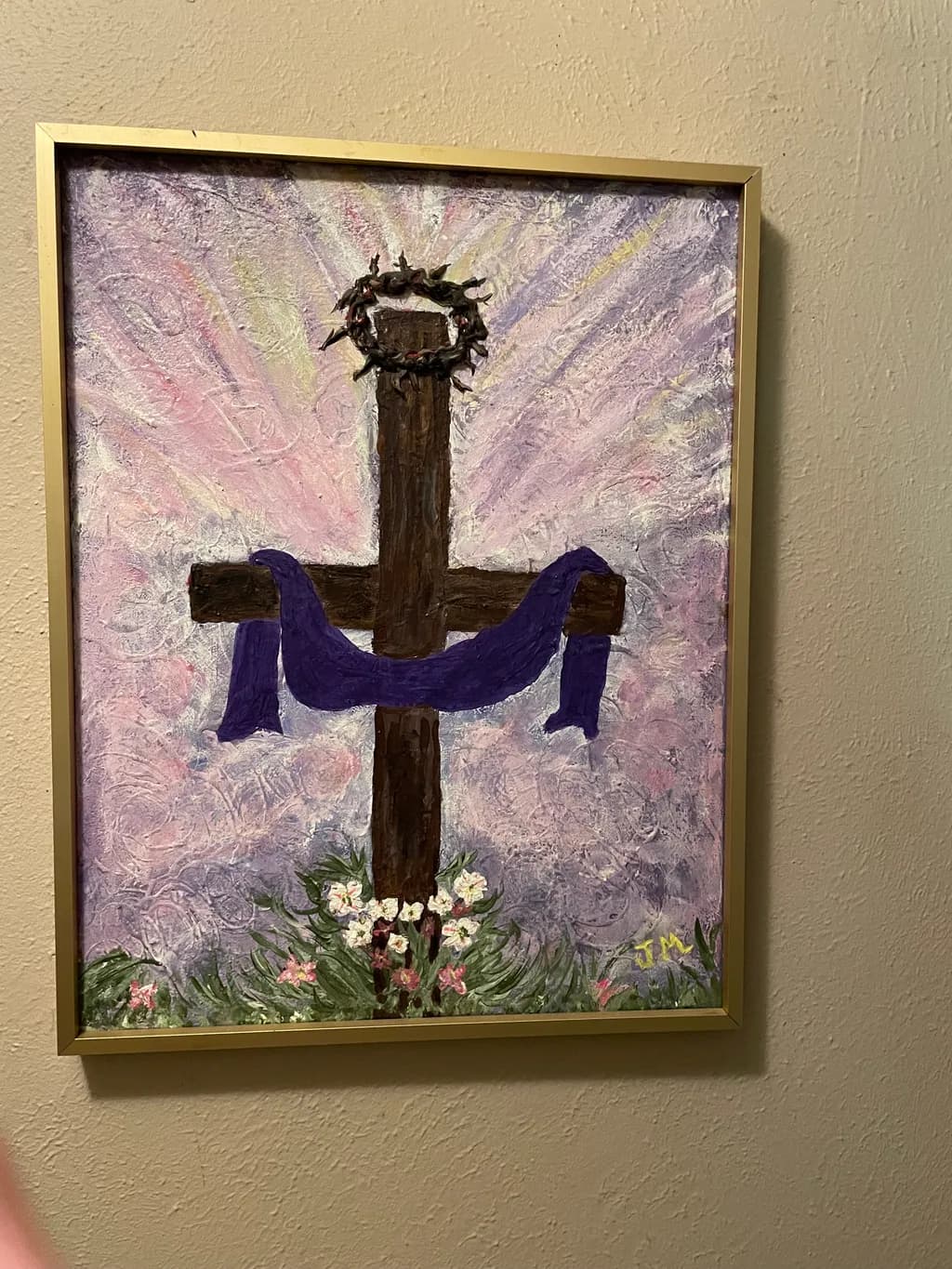 Eternal Hope: A Cross Adorned with Grace and Reverence