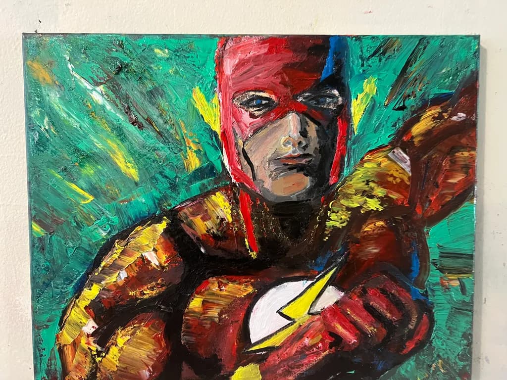 Vibrant Speed: A Dynamic Portrait of the Flash in Motion
