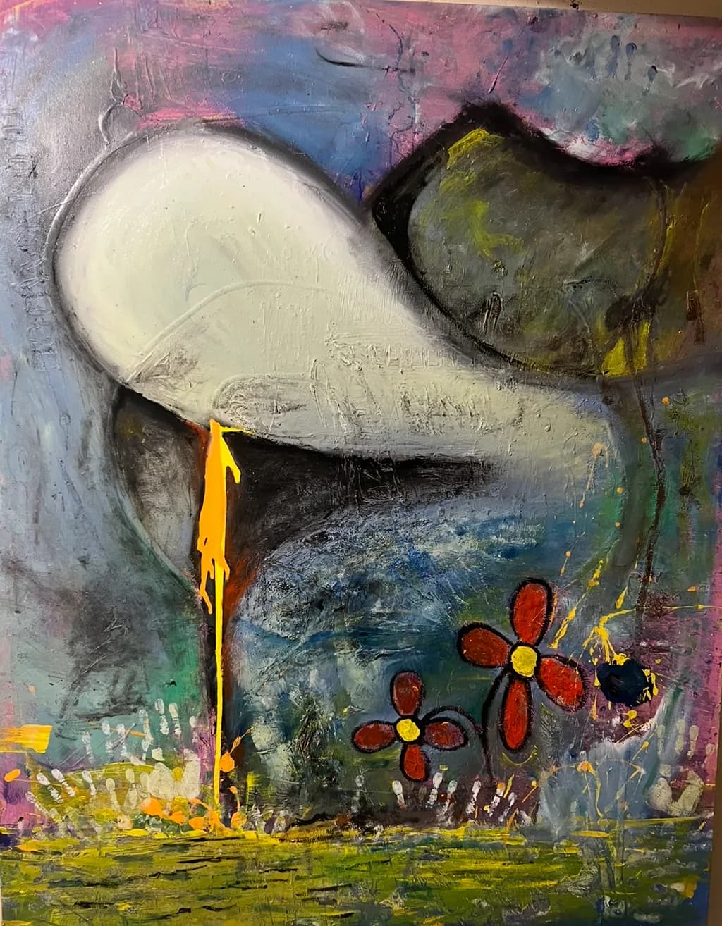 Whispers of Color: A Dance Between Shadows and Blooms