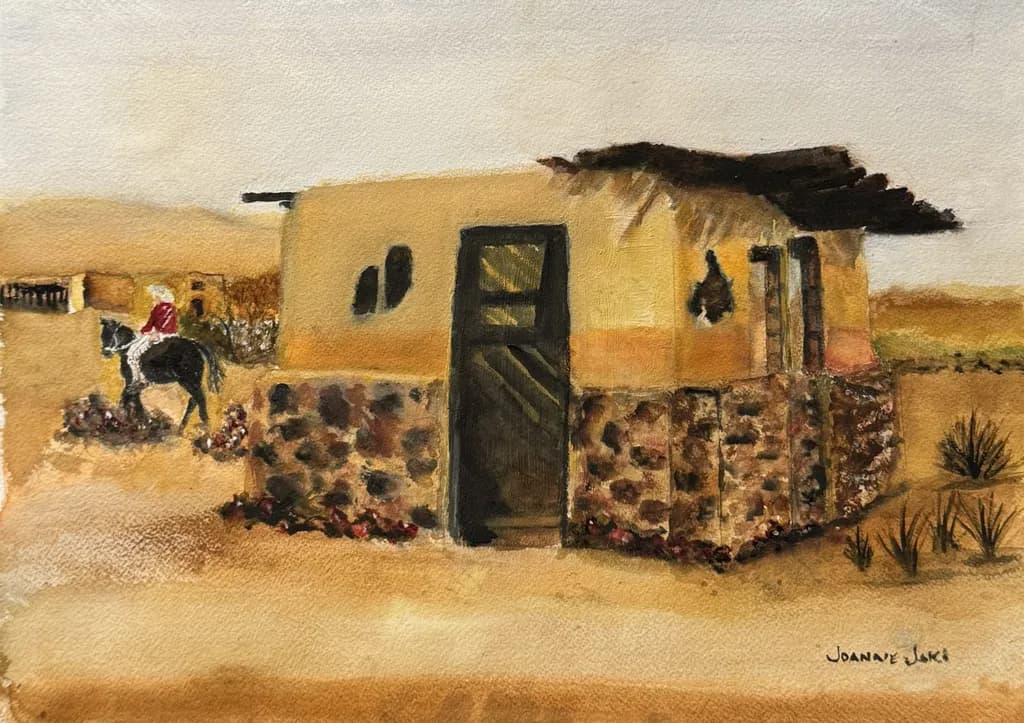 Whispers of the Desert: A Serene Homestead at Dusk