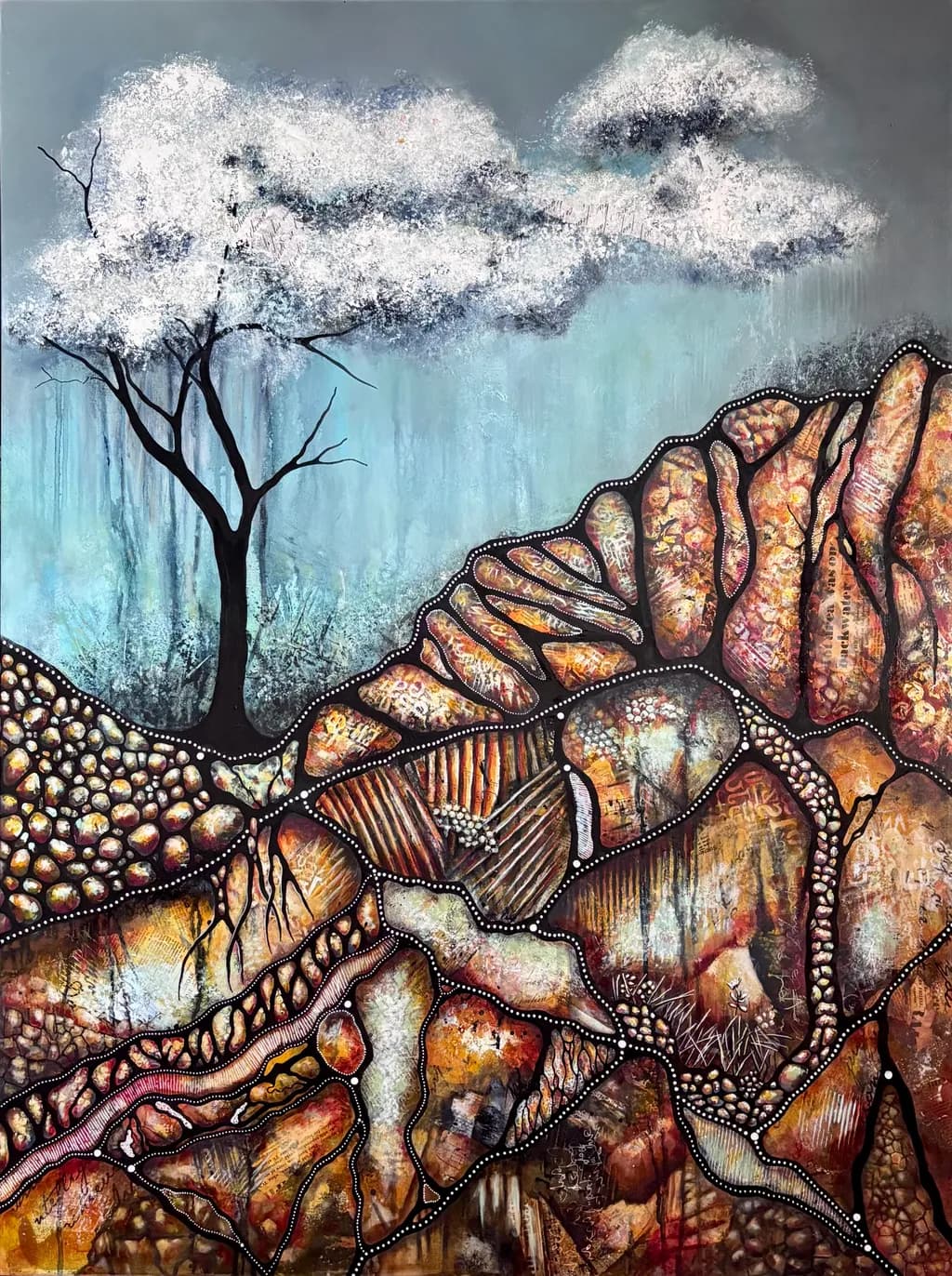 Whispers of Earth: A Journey Through Textured Landscapes and Ethereal Skies