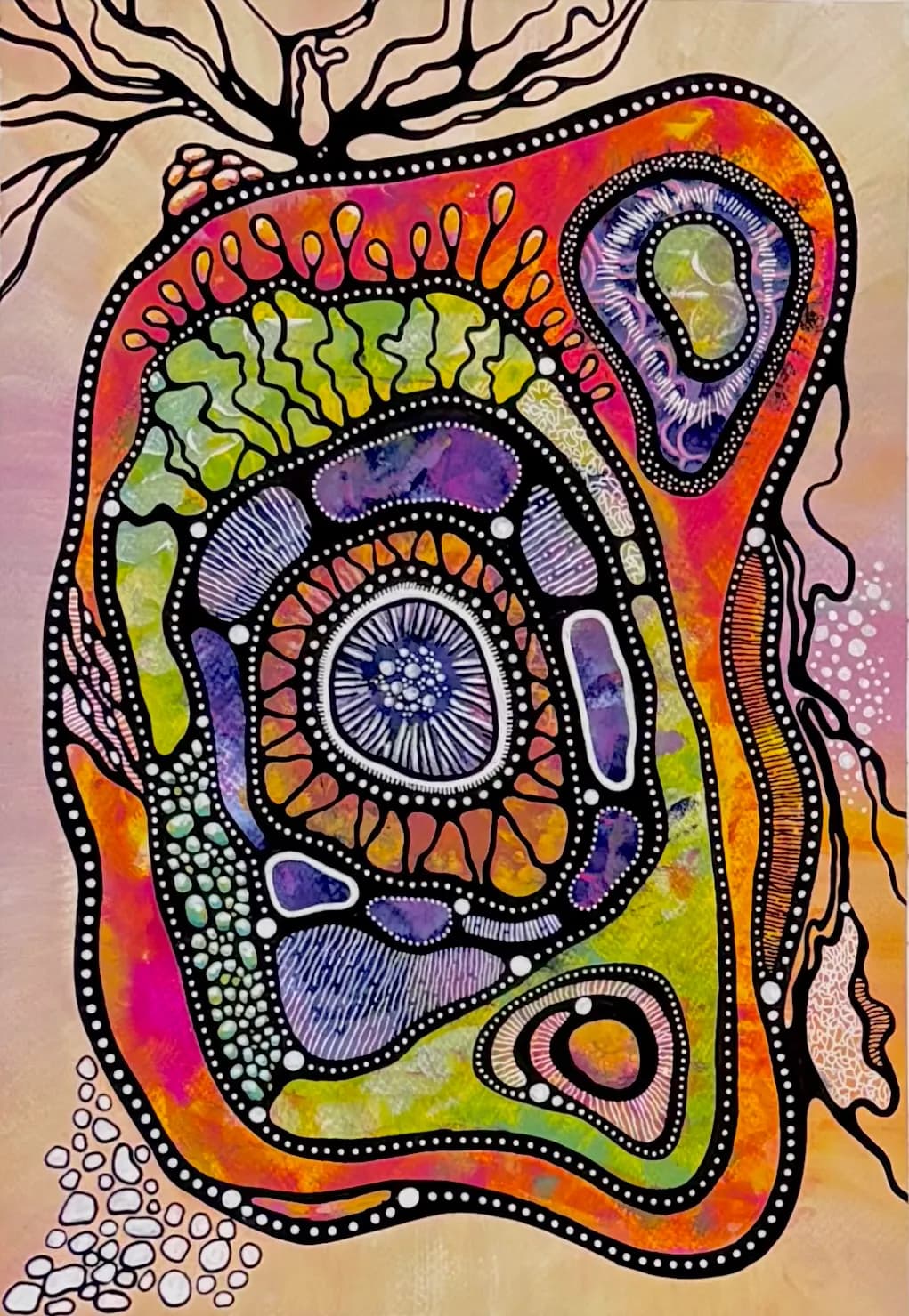Vibrant Organic Patterns: A Journey Through Colorful Abstract Landscapes