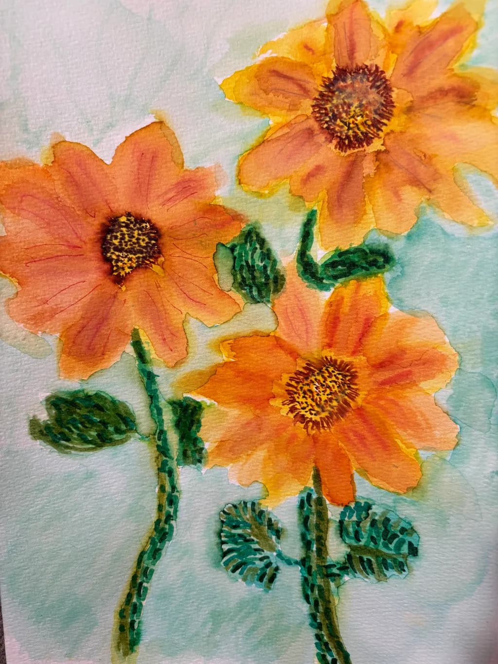 Sunlit Blossoms: A Vibrant Watercolor Journey Through Nature's Palette
