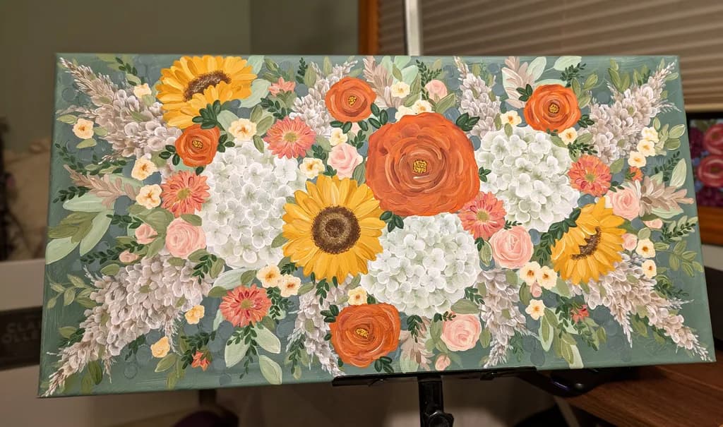 Blooming Harmony: A Vibrant Floral Symphony in Sunlit Hues
