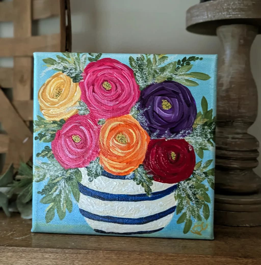 Colorful Blooms in a Bowl