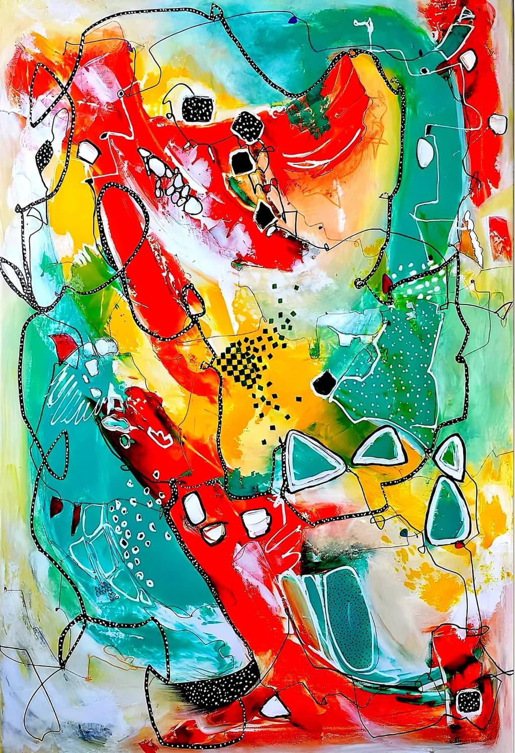 Vibrant Whirl: A Dance of Color and Form