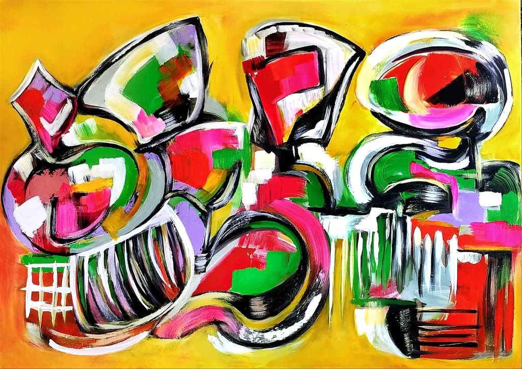 Vibrant Harmony: A Dance of Color and Form in Abstract Expressionism