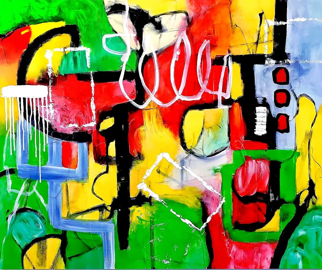 Vibrant Chaos: A Symphony of Color and Form in Abstract Expressionism