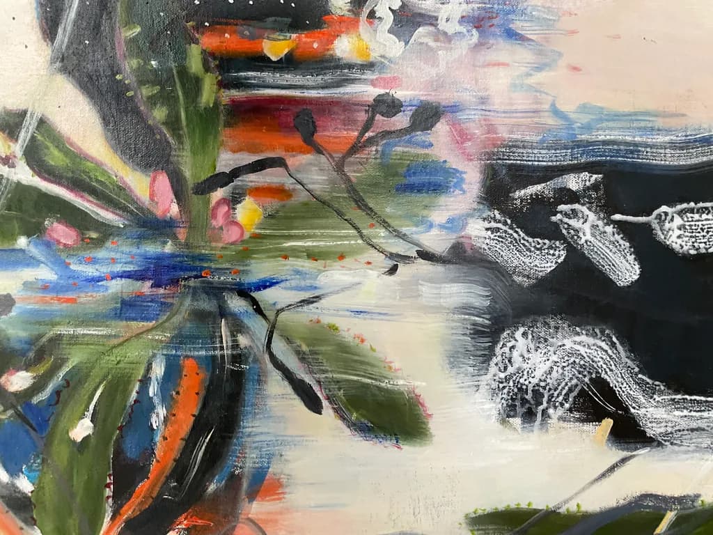 Vibrant Floral Symphony: An Abstract Journey Through Color and Texture