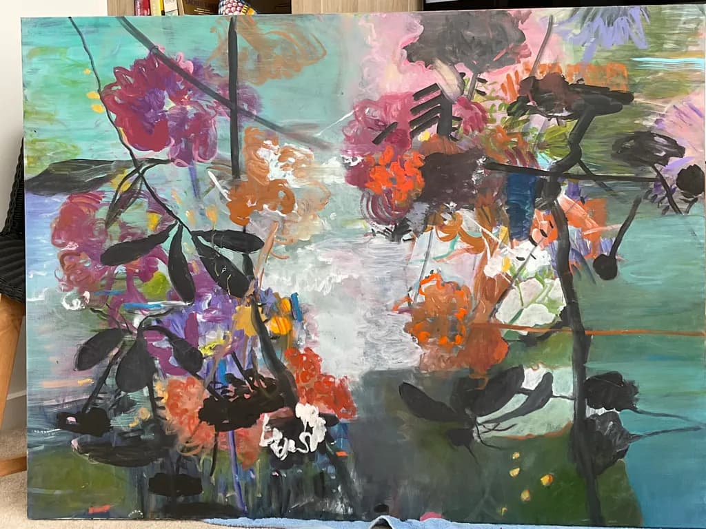 Vibrant Floral Symphony: An Abstract Expression of Color and Emotion