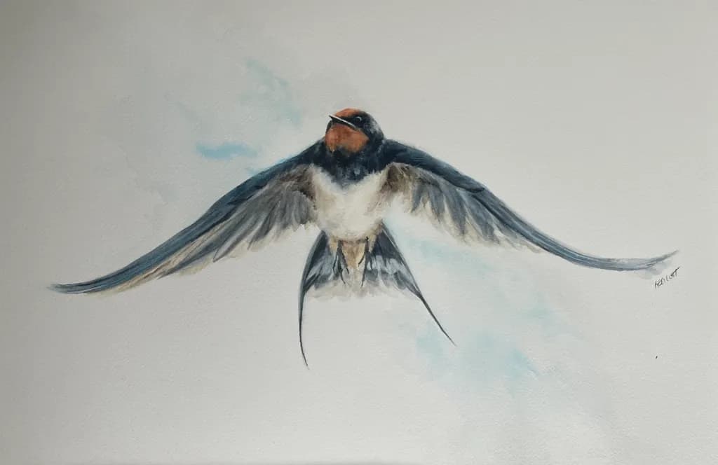 Swallow in Flight