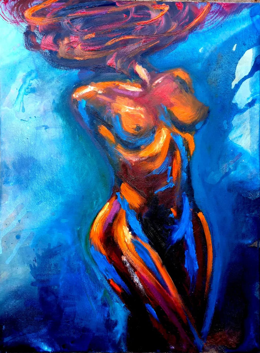 Vibrant Duality: An Abstract Exploration of Emotion and Form