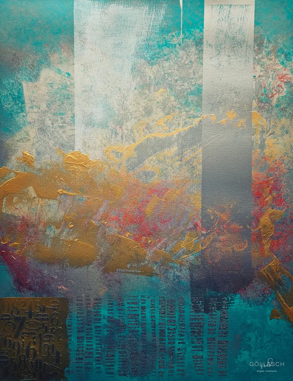 Vibrant Layers of Abstract Expression: A Textured Journey Through Color and Form