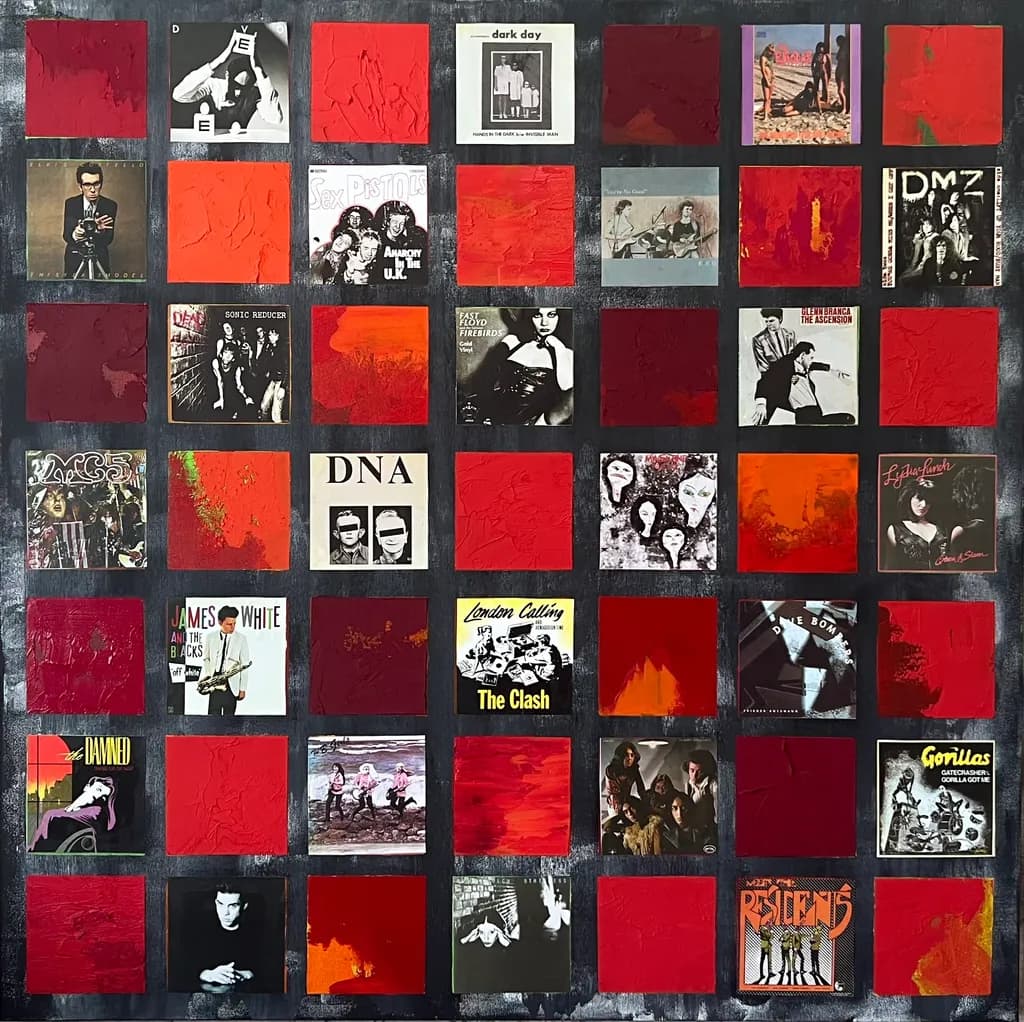 Vibrant Echoes: A Textured Tribute to Iconic Music and Emotion