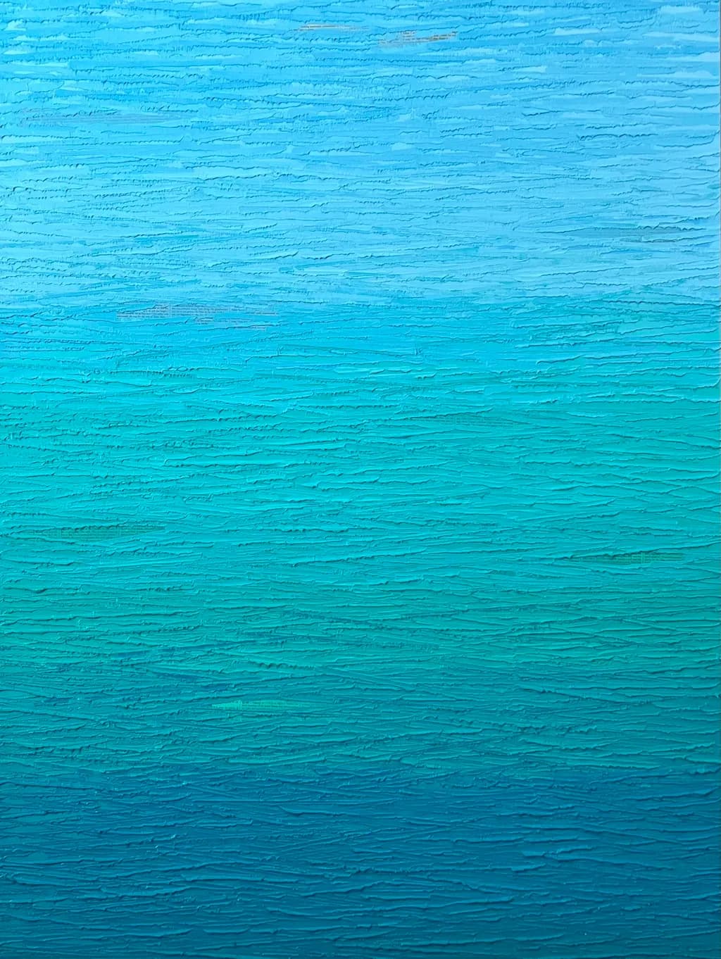 Oceanic Serenity: A Textured Journey Through Blue Hues in Abstract Landscape Art