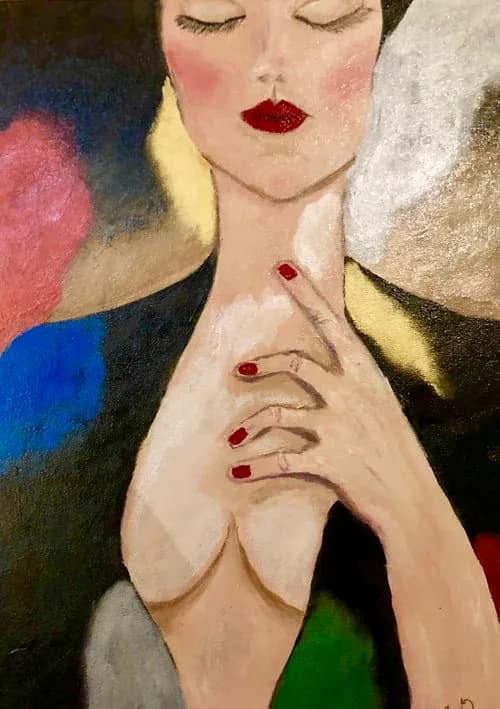 Whispers of Elegance: A Portrait of Serenity and Sensuality