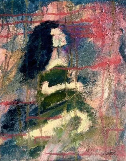 Whispers of Emotion: An Abstract Portrait in Colorful Expression