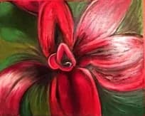 Crimson Bloom: A Vibrant Floral Embrace in Nature's Palette