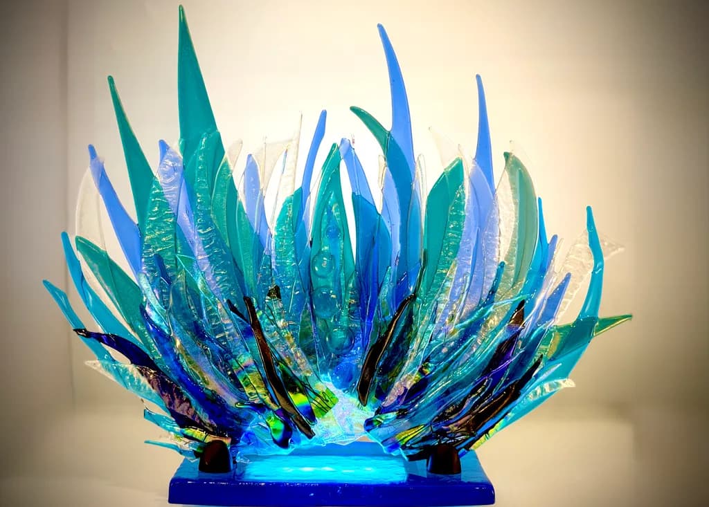 Ocean's Whimsy: A Playful Dance of Glass and Light