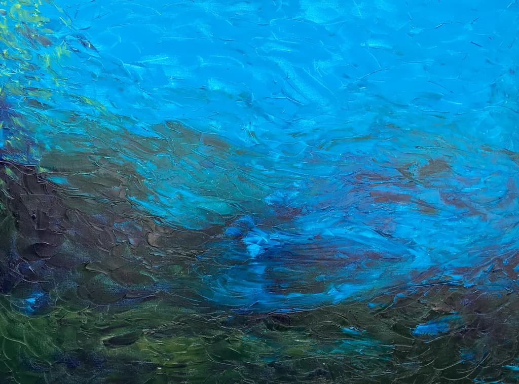 Whispers of the Deep: A Tranquil Dance of Blue and Green Hues