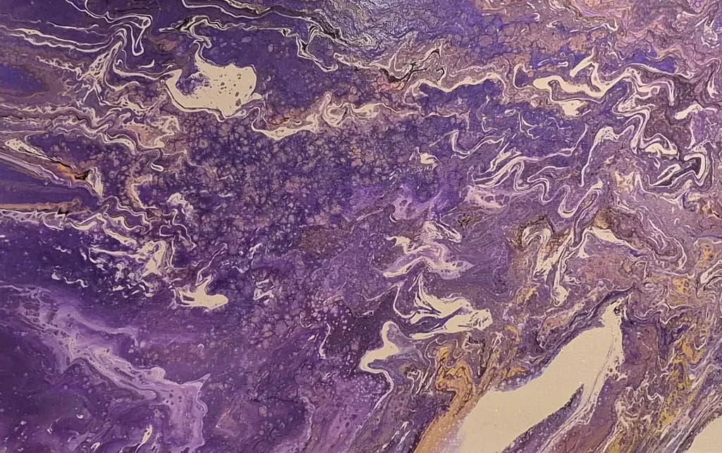 Whispers of Amethyst: A Dance of Purple Hues in Abstract Fluid Art