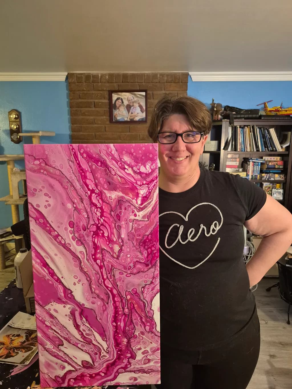 Vibrant Whirls of Joy: A Colorful Abstract Painting for Your Home Decor