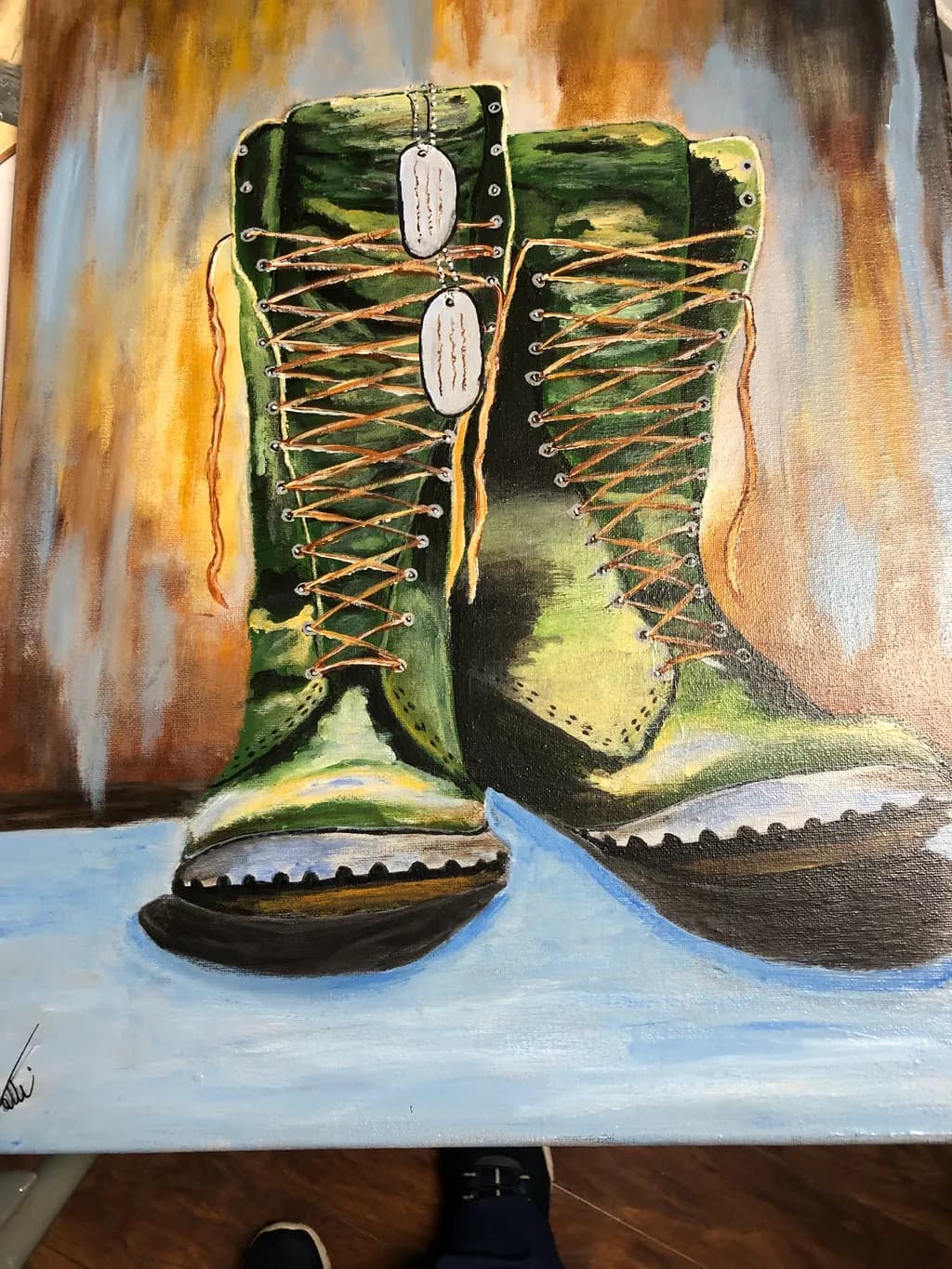 "Boots of Valor: A Tribute to Resilience and Adventure"