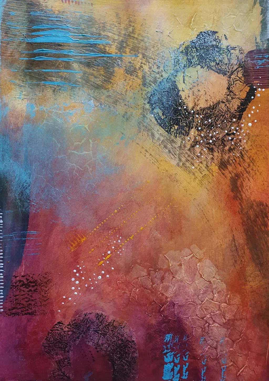 Vibrant Echoes: A Dance of Color and Texture in Abstract Art