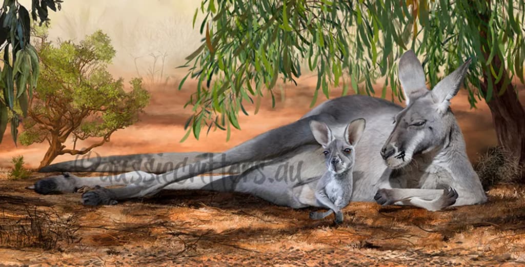 Red Kangaroo Resting