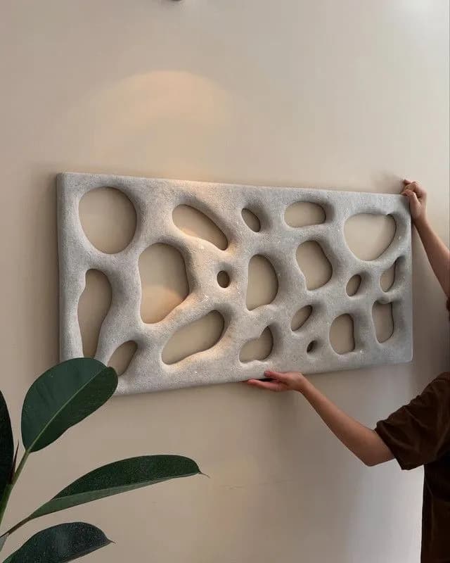 Organic Harmony: A Textured Wall Art Piece Inspired by Nature's Forms