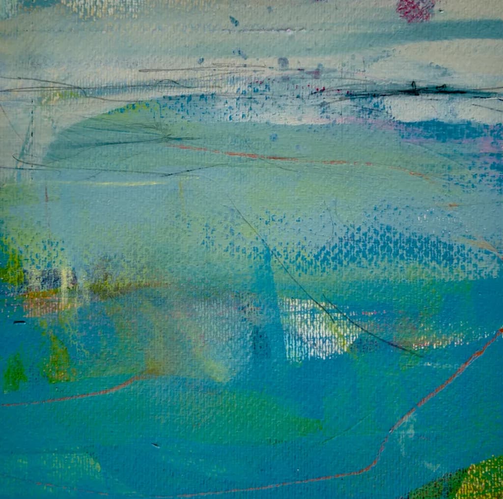 Whispers of the Ocean: A Serene Abstract Journey Through Blue Hues and Textures