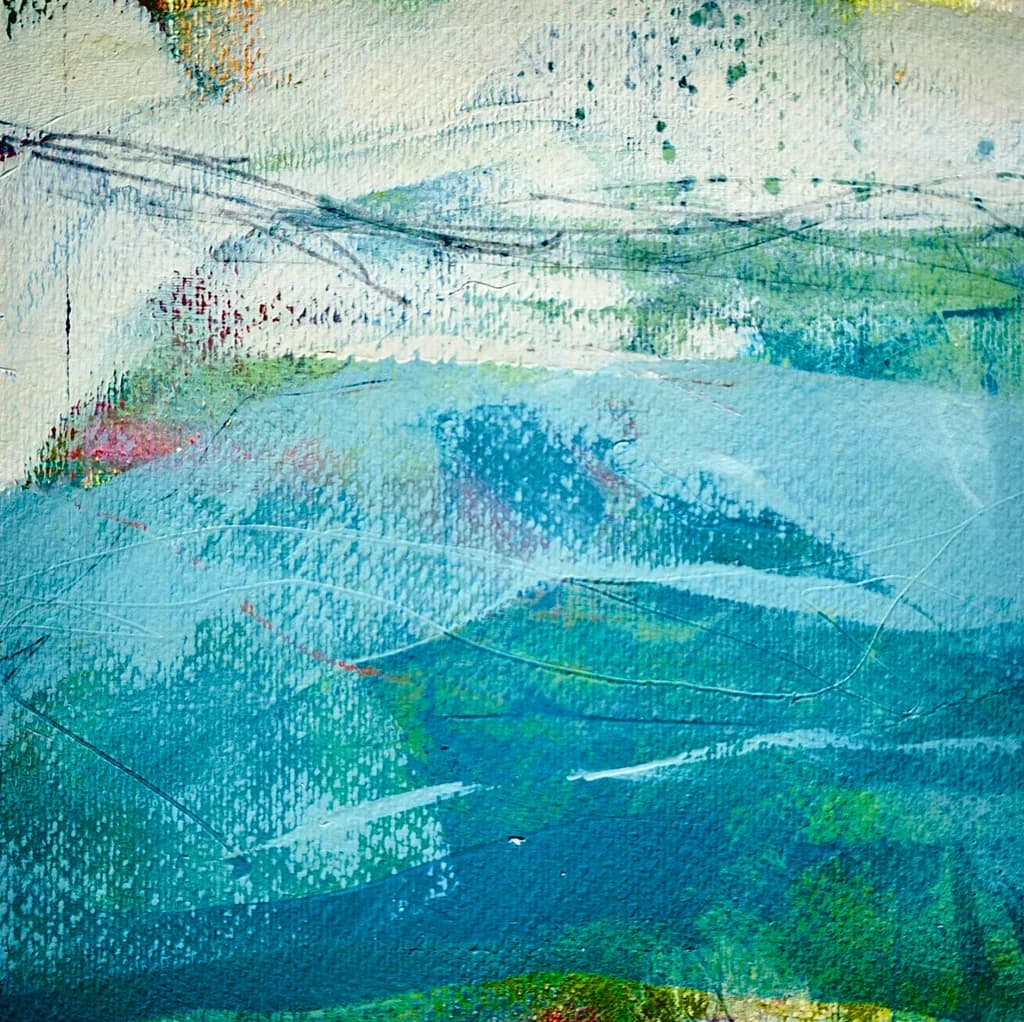 Whispers of the Ocean: A Serene Abstract Journey Through Blue Hues and Textures