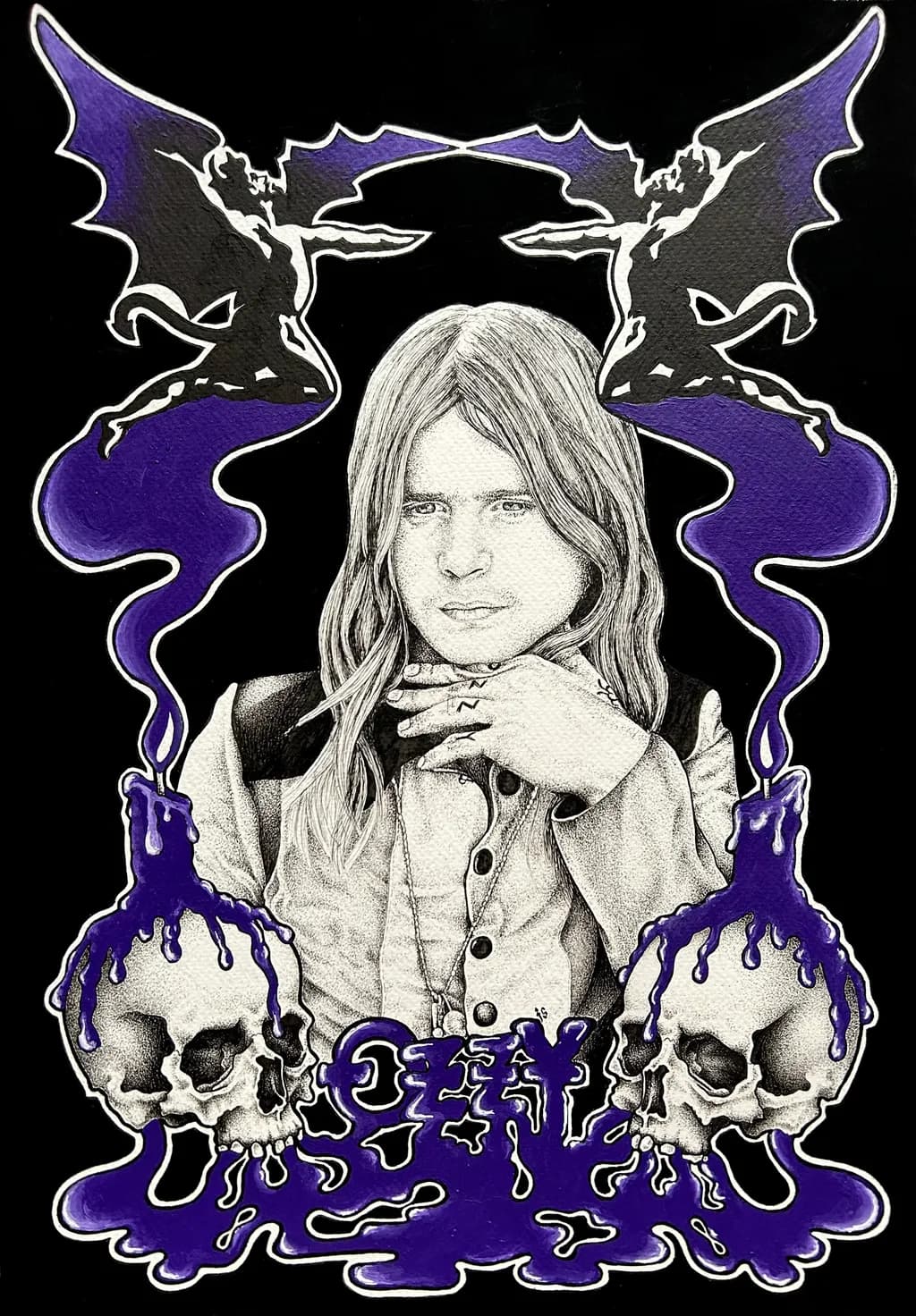 Ethereal Shadows: A Portrait of Rock's Dark Icon