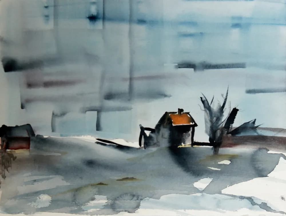 Whispers of Winter: A Serene Landscape of Solitude and Snow