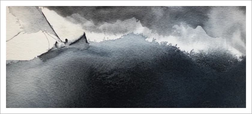 Whispers of the Abyss: A Serene Journey Through Monochrome Waters