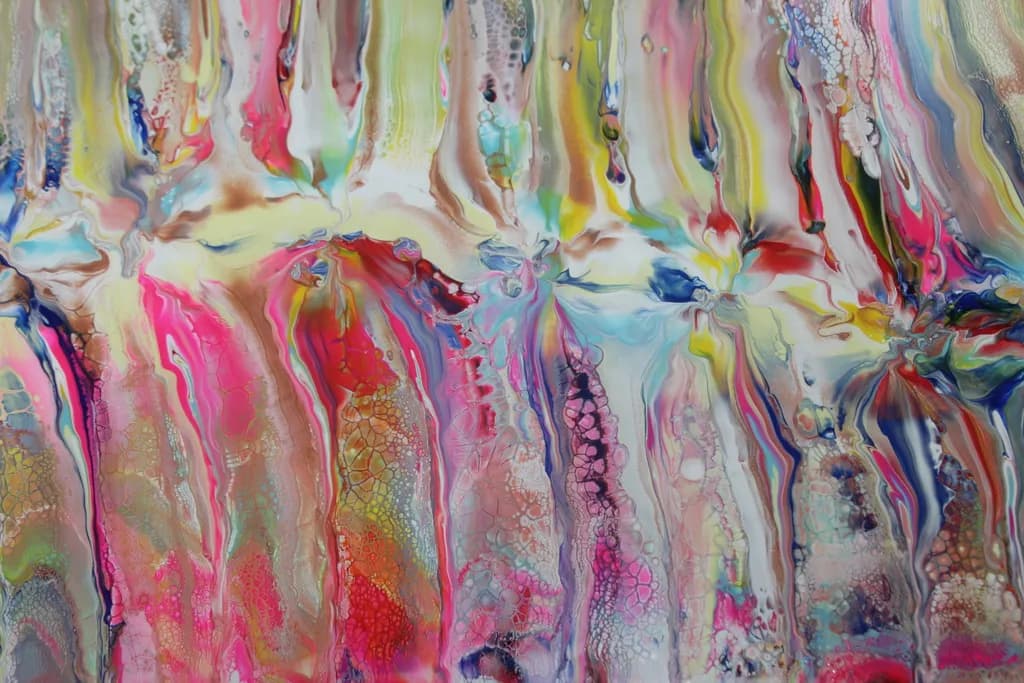 Vibrant Flow: A Dance of Colors and Textures in Abstract Art